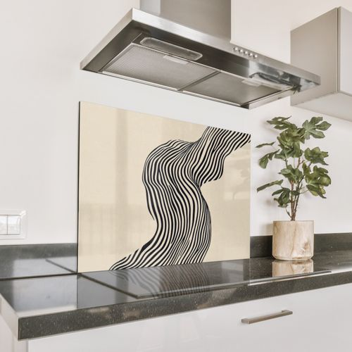 Salpicaderos de cocina - Ondulado - Líneas - Abstracto - Silueta