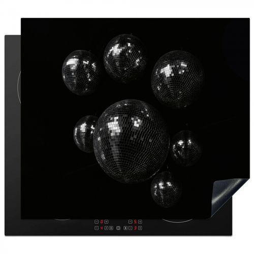 Protector de placa de induccion - Bolas de discoteca - Minimalista - Negro