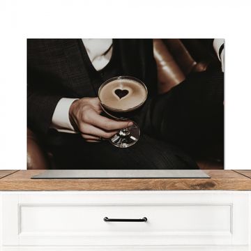Salpicaderos de cocina - Corazón - Cóctel - Espresso Martini - Mano