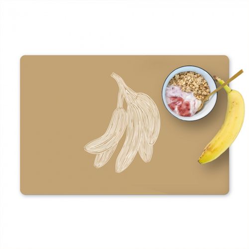 Salvamanteles - Plátanos - Beige - Dibujo lineal - Minimalista