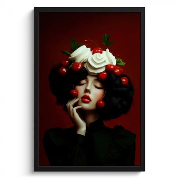 Cuadros enmarcados - Mujer - Cerezas - Crema batida