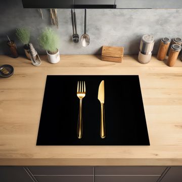 Protector de inducción - Cubiertos - Oro - Cuchillo - Tenedor