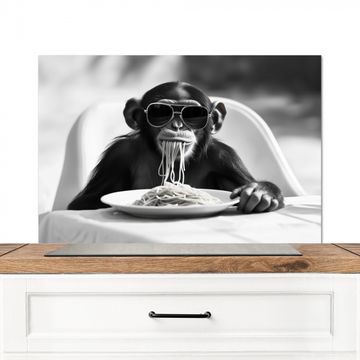 Salpicaderos de cocina - Mono - Espagueti - Gafas de sol - Blanco y negro - Cool - Animal