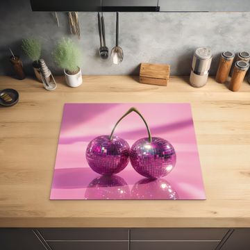 Protector de inducción - Purpurina - Bola de discoteca - Rosa - Cereza