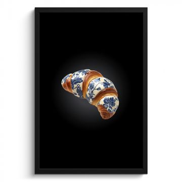 Croissant - Motivo floral - Azul de Delft