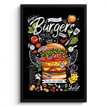 Cuadros enmarcados - Banquete de hamburguesas