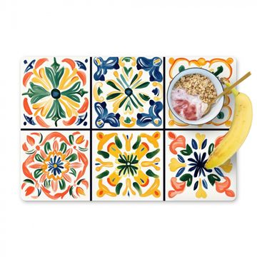 Salvamanteles - Español - Azulejos - Cerámica - Flores