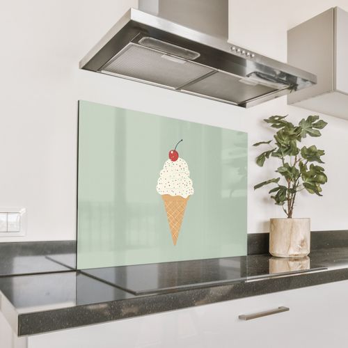 Salpicaderos de cocina - Ilustración - Helado - Moteado - Cereza