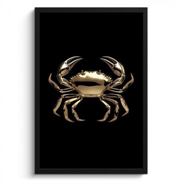 Cuadros enmarcados - Oro - Cangrejo - Animales - Negro