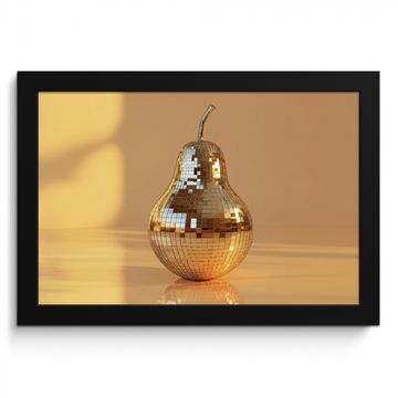 Cuadros enmarcados - Oro - Disco - Purpurina - Pera