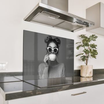 Salpicaderos de cocina - Mujer - Café - Negro - Blanco