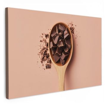 Lienzos decorativos - Chocolate - Madera - Cuchara