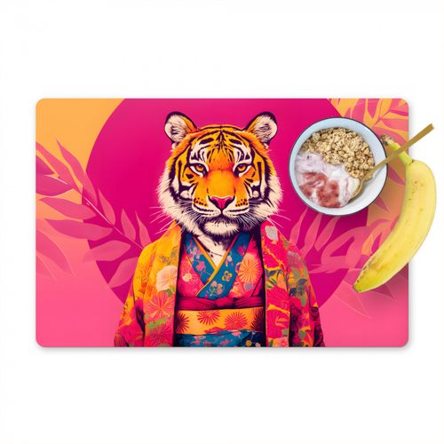 Salvamanteles - Tigre - Kimono - Plantas - Rosa