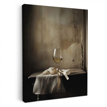Lienzos decorativos - Lazo - Beige - Blanco - Vino