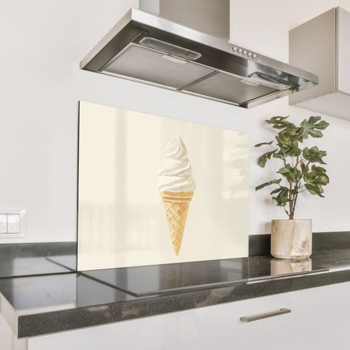 Salpicaderos de cocina - Cono de helado - Blanco