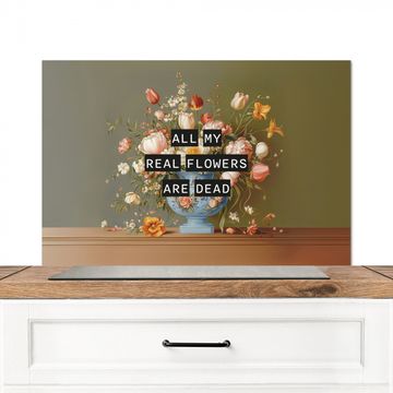 Salpicaderos de cocina - Flor - Cita - Vintage - Arte