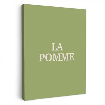 Lienzos decorativos - Manzana - Verde - Minimalista