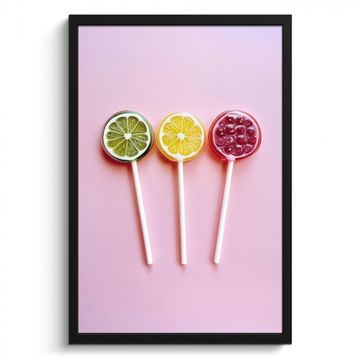 Cuadros enmarcados - Piruleta - Caramelo - Cítricos