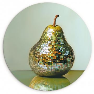 Cuadro redondo - Fruta - Disco - Arte - Purpurina