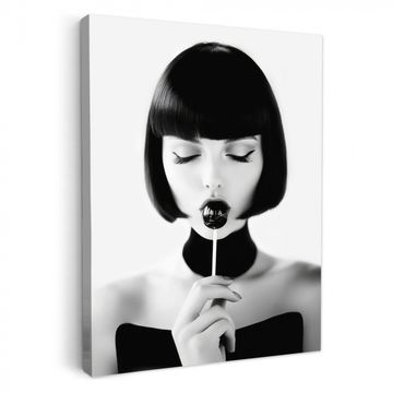 Lienzos decorativos - Mujer - Lolly - Negro - Blanco