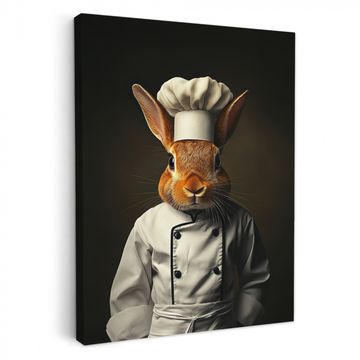 Lienzos decorativos - Conejo - Cocinero - Animal