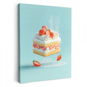 Lienzos decorativos - Nata montada - Tarta - Azul - Alimentos