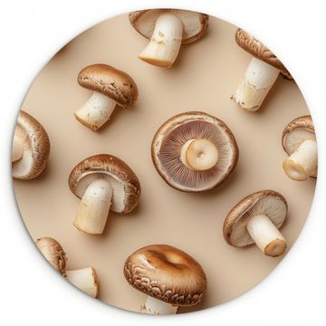 Cuadro redondo - Castaño Setas - Beige