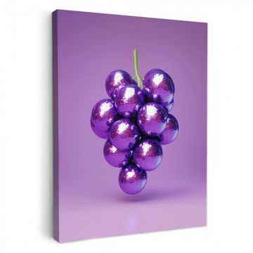 Lienzos decorativos - Uva - Disco - Purpurina - Morado