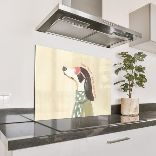 Salpicaderos de cocina - Cita - Perro - Gafas de sol