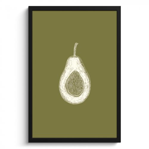 Cuadros enmarcados - Aguacate - Minimalista - Ilustración - Verde