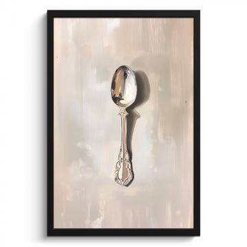 Cuadros enmarcados - Cuchara - Pintura - Plata