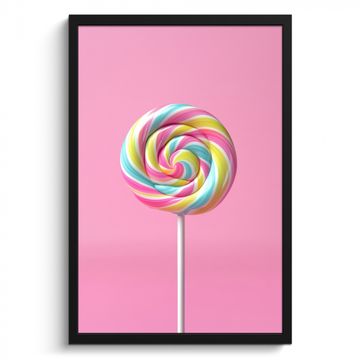 Cuadros enmarcados - Piruleta - Rosa - Caramelo - Dulce