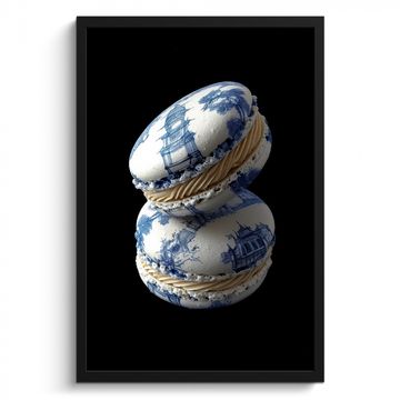 Cuadros enmarcados - Alimentación - Macarrones - Azul de Delft - Galletas