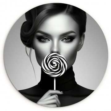 Cuadro redondo - Mujer - Lolly - Negro