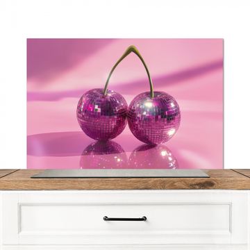 Salpicaderos de cocina - Purpurina - Bola de discoteca - Rosa - Cereza