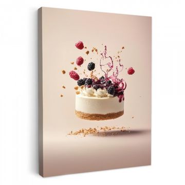 Lienzos decorativos - Tarta de queso - Comida - Rosa - Tarta