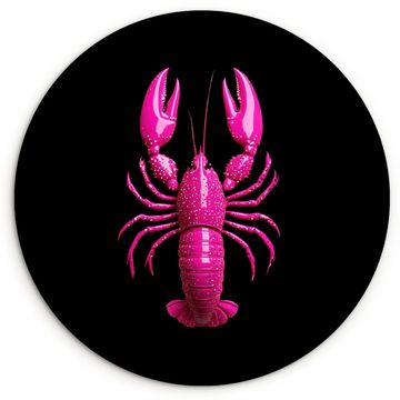 Cuadro redondo - Langosta - Rosa vivo - Lunares - Llamativo