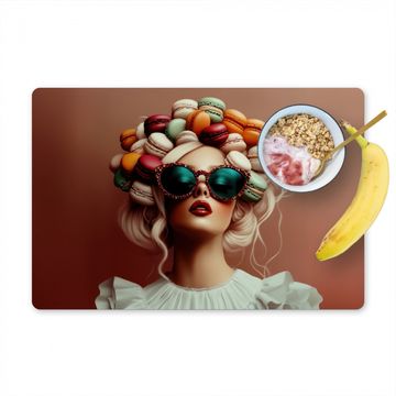 Salvamanteles - Mujer - Macarons - Gafas