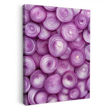 Lienzos decorativos - Morado - Cebollas - Primer plano