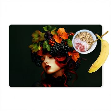 Salvamanteles - Mujer - Rojo - Verde - Uvas