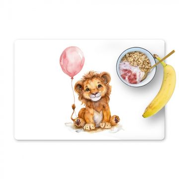 Salvamanteles - León - Bebé animal - Globo rosa