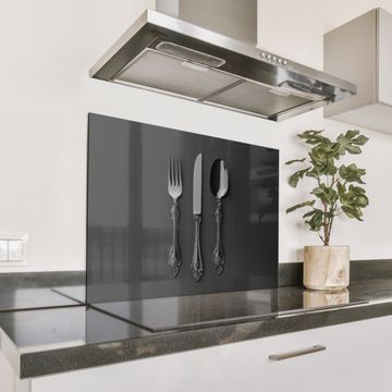 Salpicaderos de cocina - Cubiertos - Negro