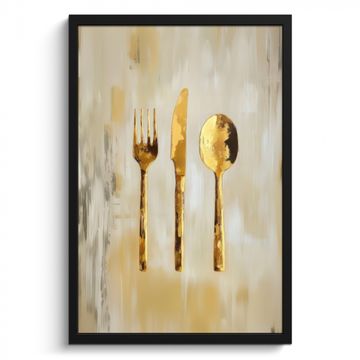 Cuadros enmarcados - Pintura - Oro - Cubiertos