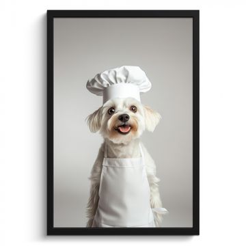 Cuadros enmarcados - Perro - Blanco - Cocinero