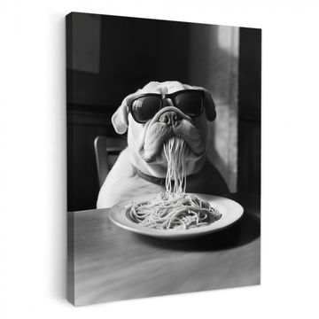Lienzos decorativos - Perro - Bulldog - Gafas - Duro - Animales