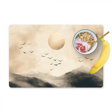 Salvamanteles - Paisaje - Japandi - pájaro