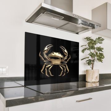 Salpicaderos de cocina - Oro - Cangrejo - Animales - Negro