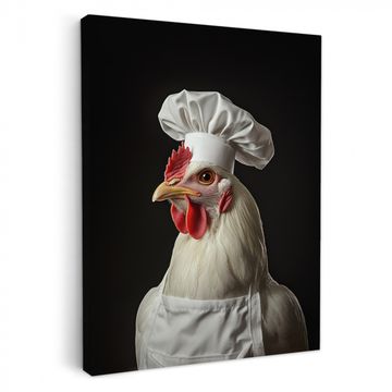 Lienzos decorativos - Cocinero - Rojo - Pollo