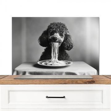 Salpicaderos de cocina - Caniche - Perro - Negro - Blanco - Lindo - Pasta