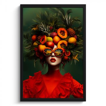 Cuadros enmarcados - Mujer - Frutas - Papaya - Piña